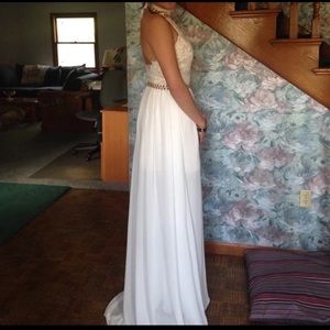 White prom dress